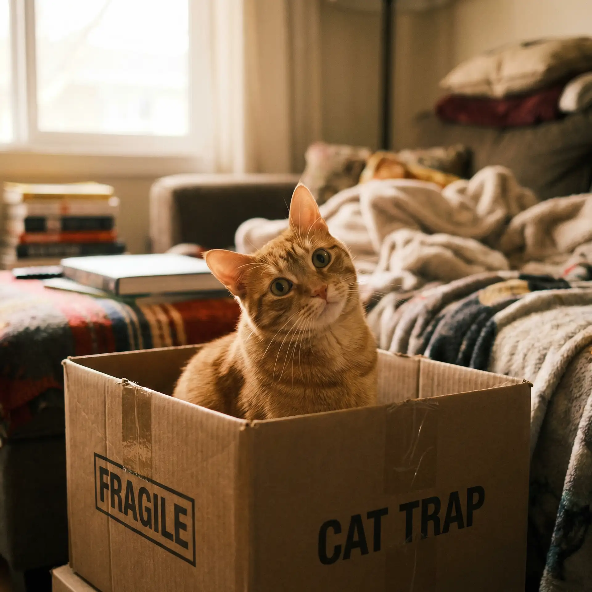 橘猫躲在纸箱里 - 一代枭雄31